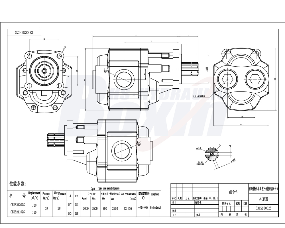 Partnership Opportunities: CBHST1-ISO-120 Hydraulic Gear Pump Manufacturing & Distribution drawing image