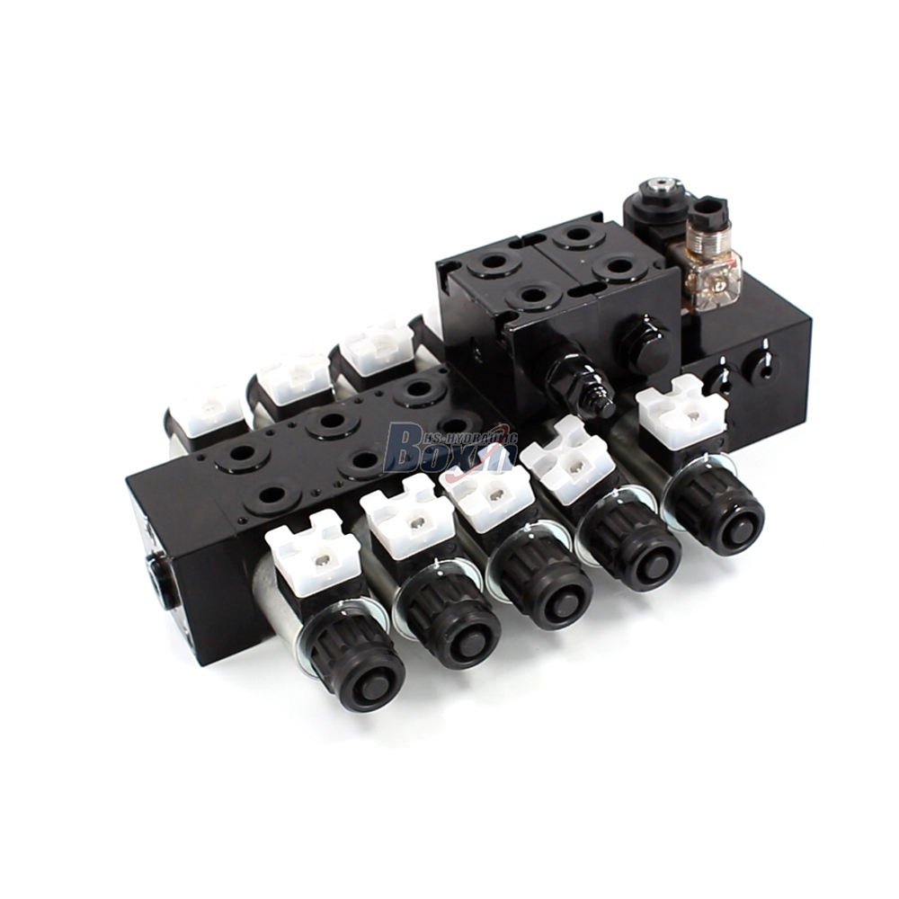 DCV56-H Solenoid 5 Spool Sectional Directional Valve image