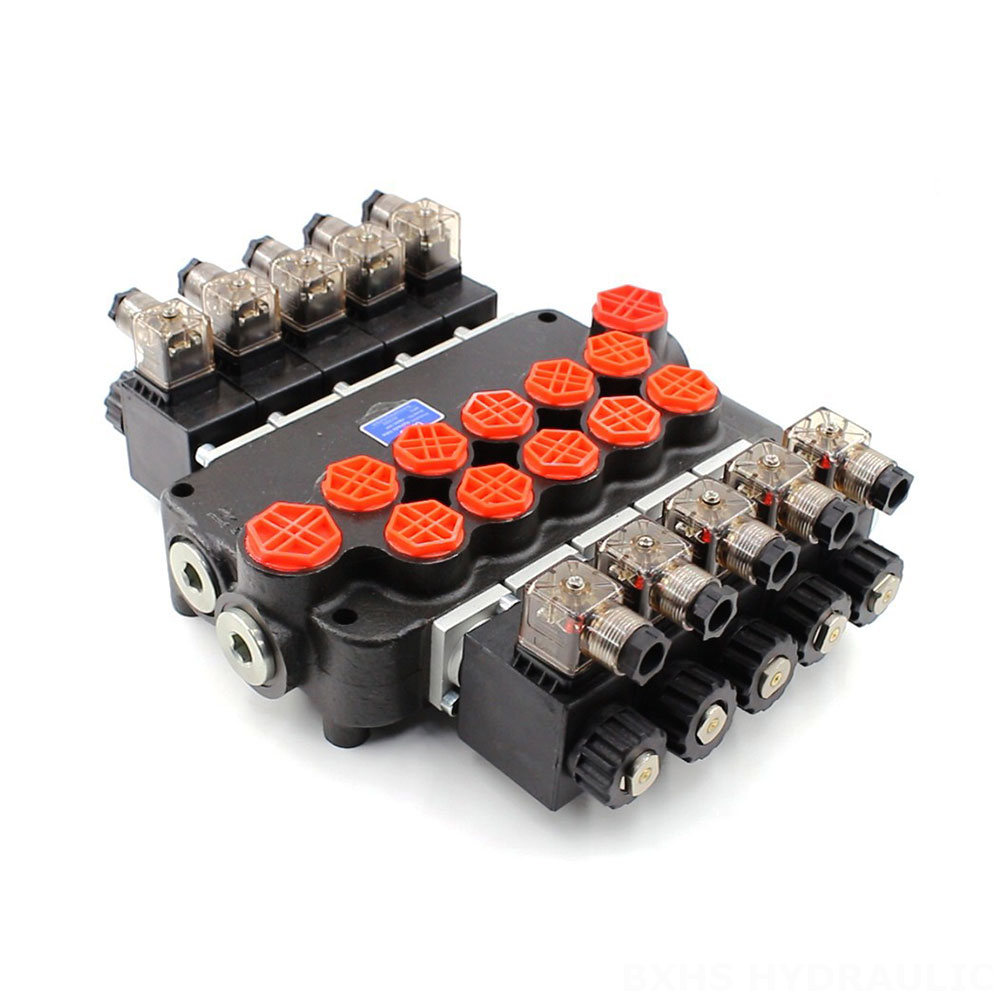P80 Solenoid 5 Spool Monoblock Directional Valve image
