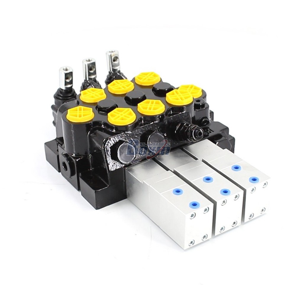 WZF-125 Pneumatic and Manual 3 Spool Monoblock Directional Valve image