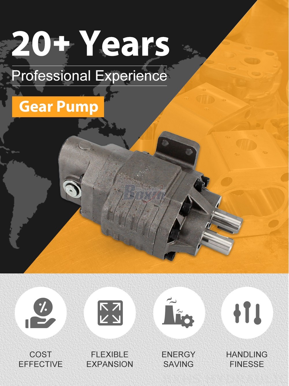 BF110M Hydraulic Gear Pump: OEM, ODM, Private Label, and Custom Solutions Available detailed image