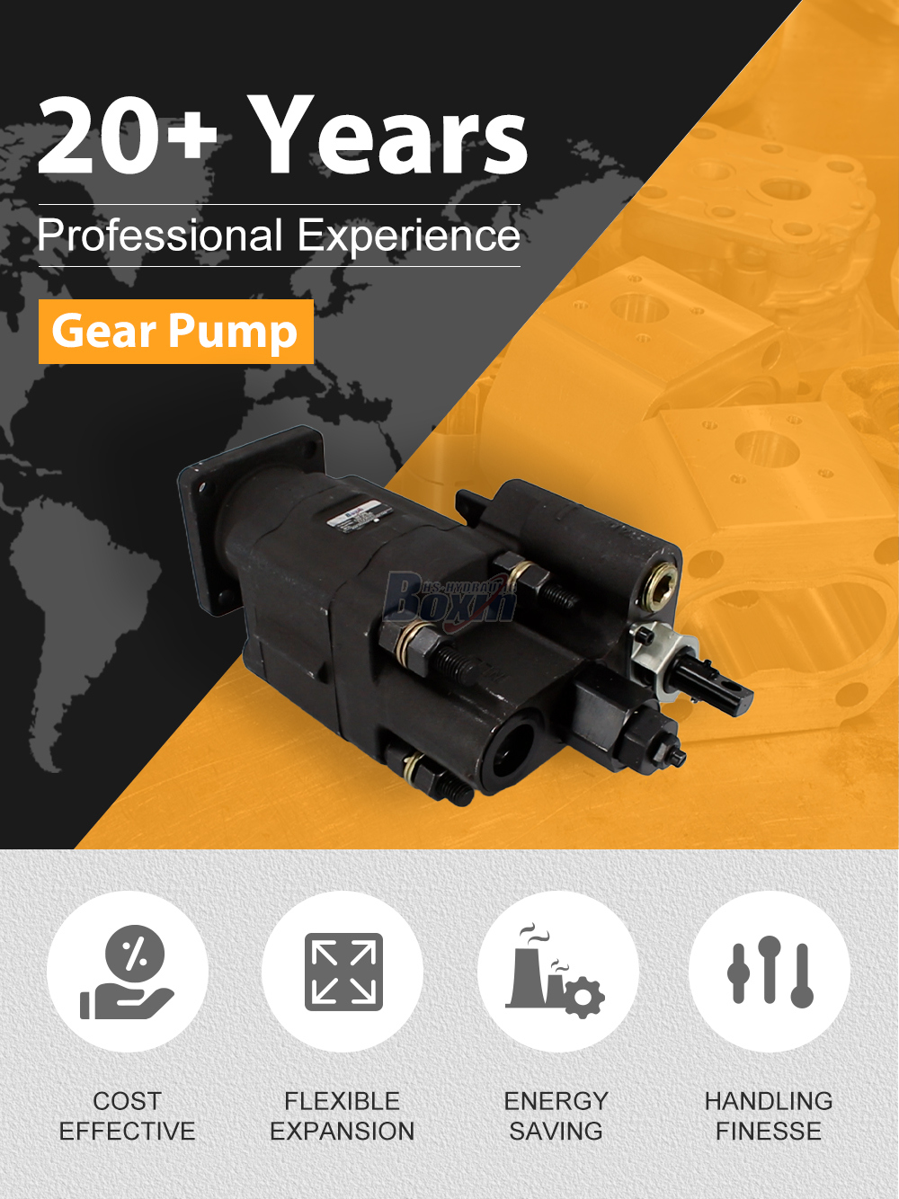 C102-LMS-25 100 cc/rev 20 MPa (2900 psi) Hydraulic Gear Pump detailed image