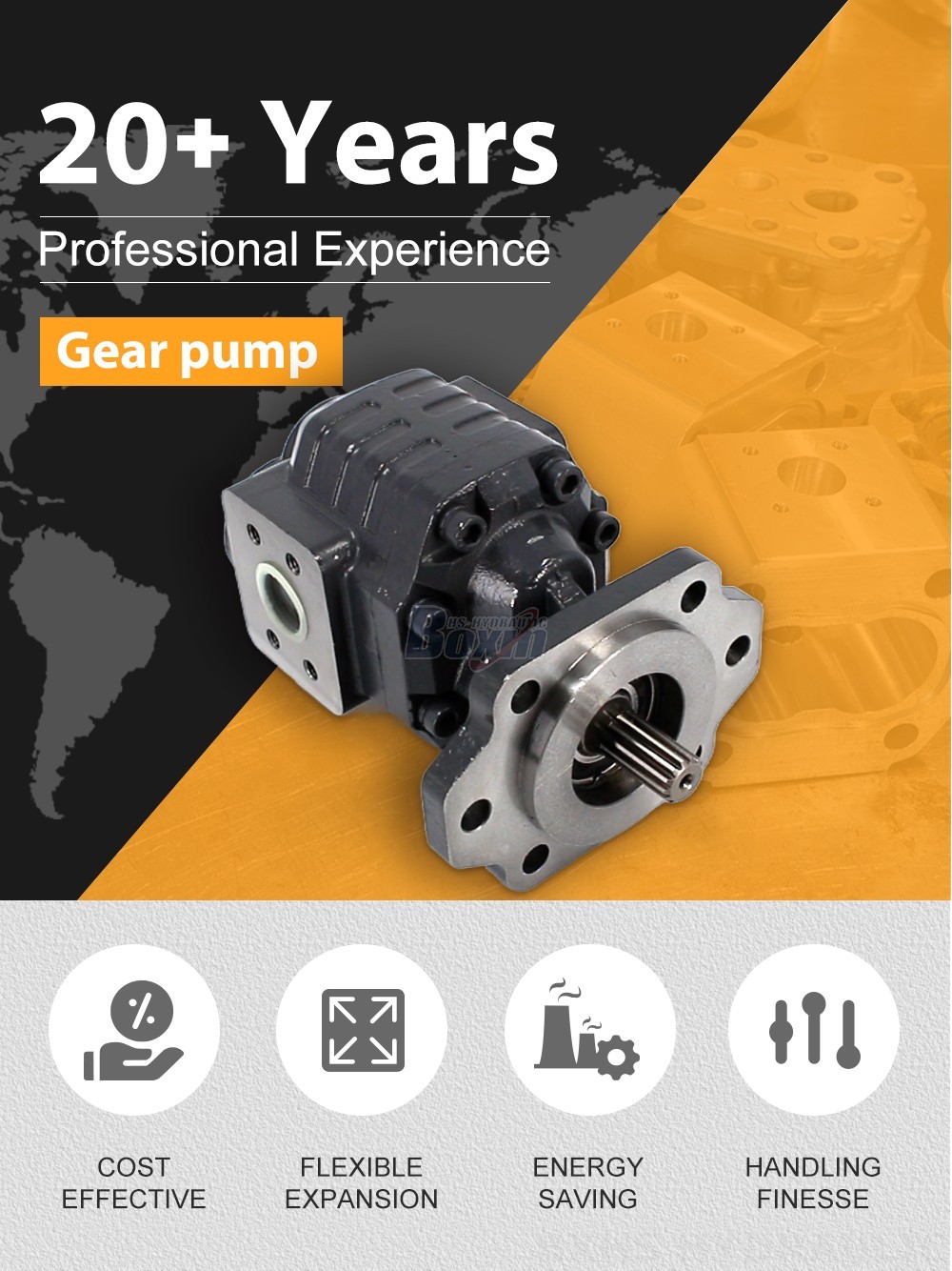 CBHC-2080 80 cc/rev 20 MPa (2900 psi) Hydraulic Gear Pump detailed image
