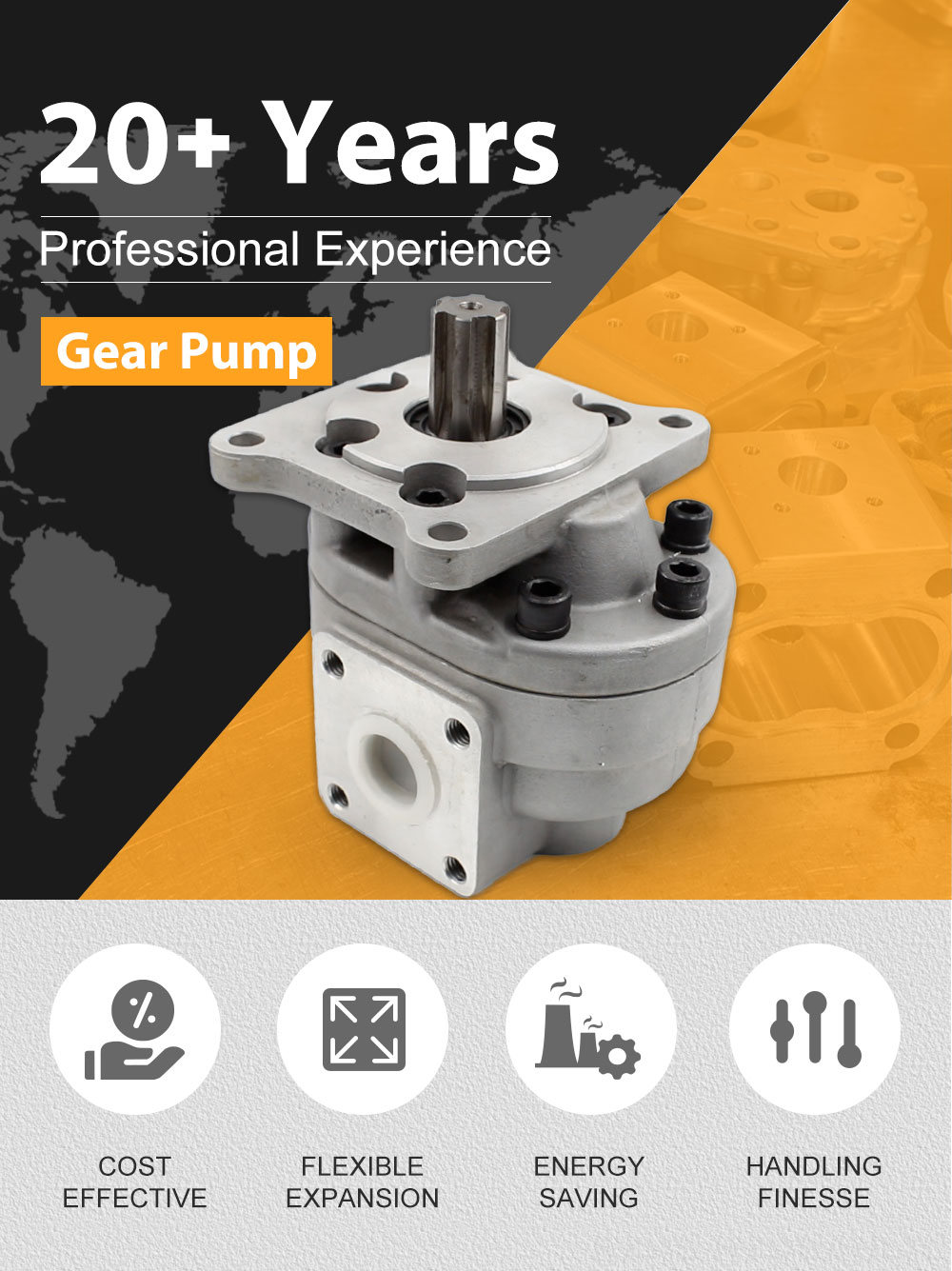 CBHS-F550 50 cc/rev Hydraulic Gear Pump detailed image