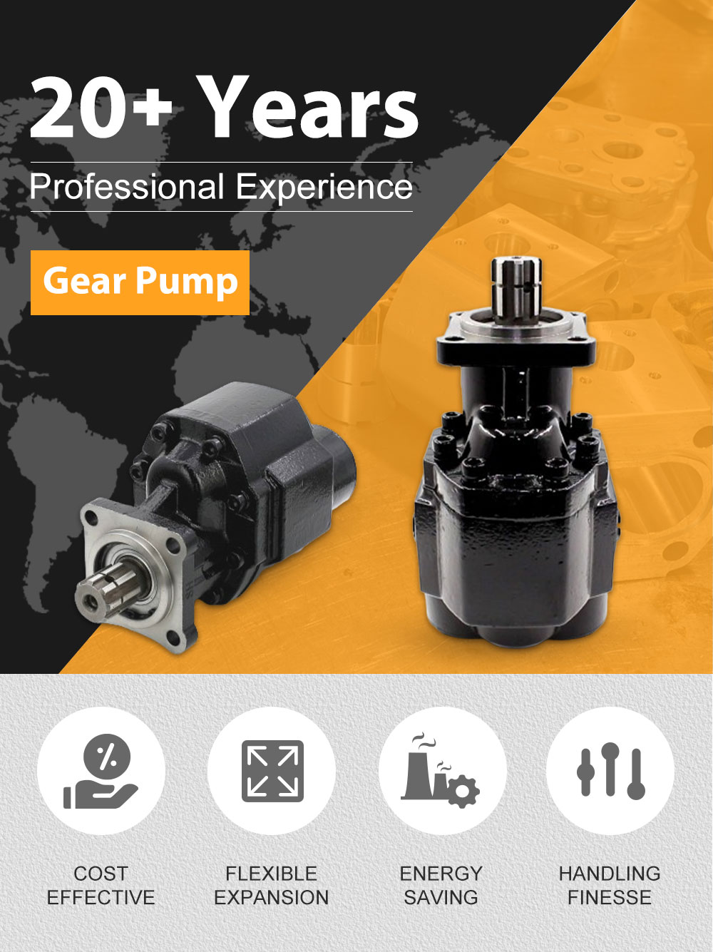 CBHST1-ISO-63 63 cc/rev Hydraulic Gear Pump detailed image