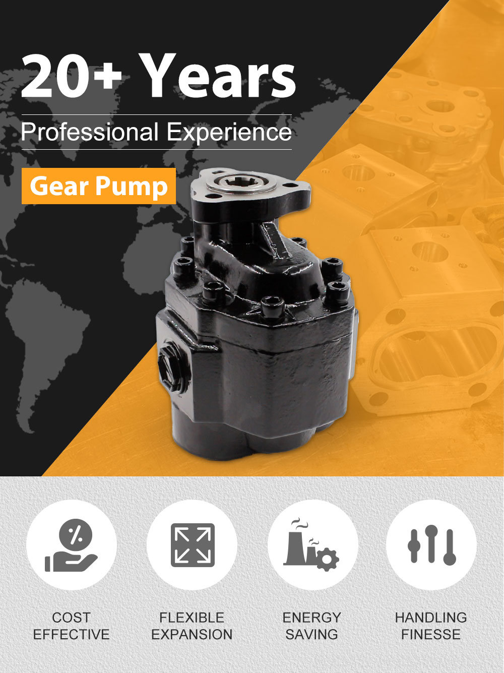 CBHST1-UNI-63 63 cc/rev Hydraulic Gear Pump detailed image