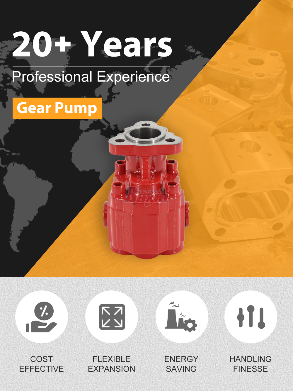 CBHX1025SK 25 cc/rev 20 MPa (2900 psi) Hydraulic Gear Pump detailed image