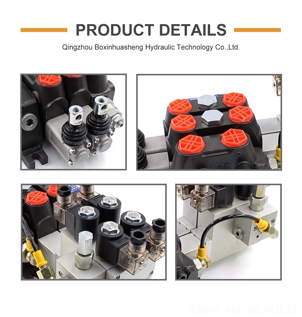 DCV100 Electro-hydraulic 2 Spool Sectional Directional Valve detailed image
