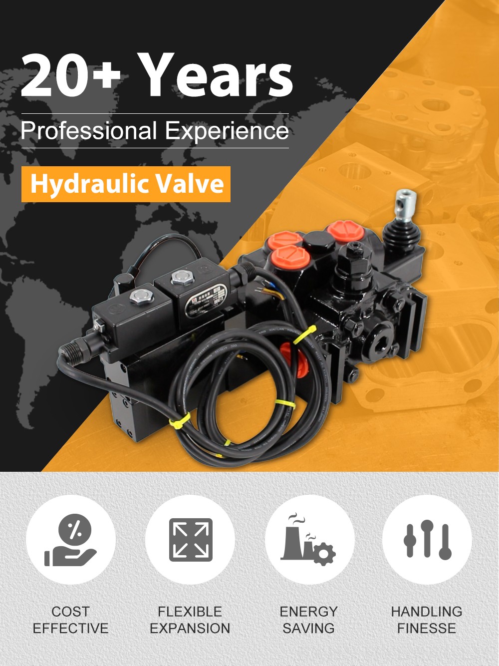 DCV200-FB Electro-hydraulic 1 Spool Sectional Directional Valve detailed image