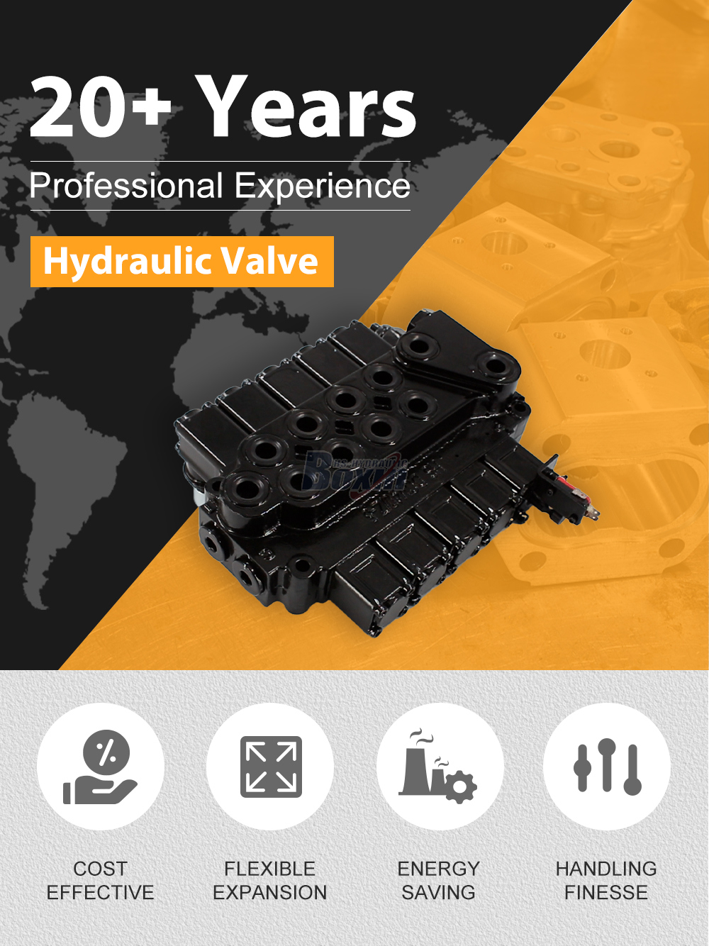 DCV40Z-FZJ 5 Spool Directional Control Valve for Outrigger Applications detailed image