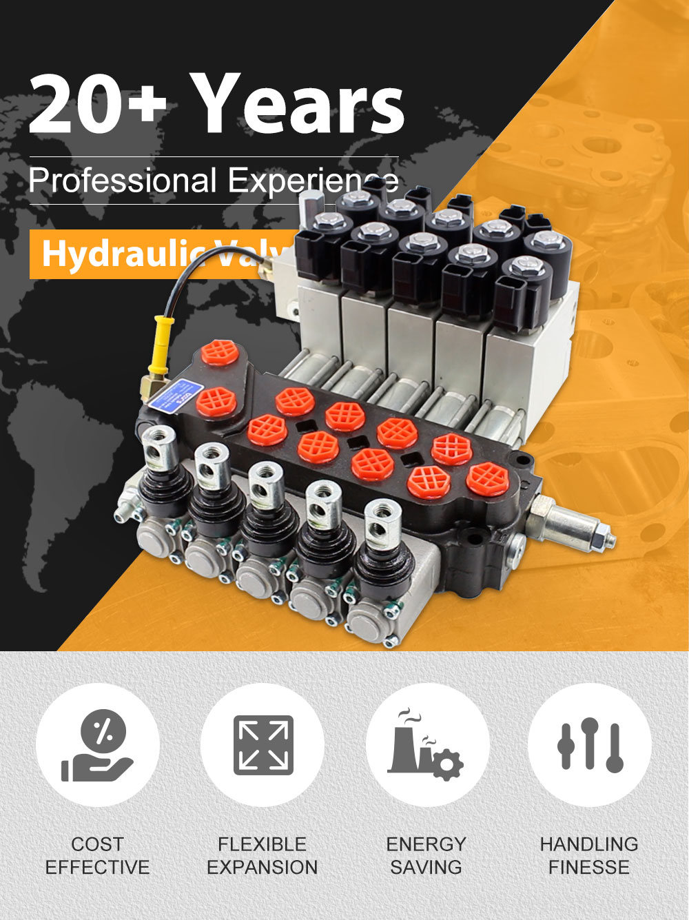 DCV40Z Manual 5 Spool Outrigger Control Valve detailed image