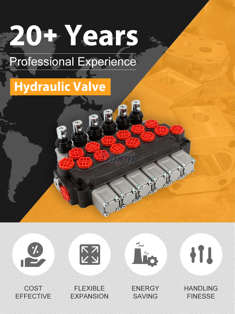 DCV40 Manual 6 Spool Monoblock Directional Valve detailed image