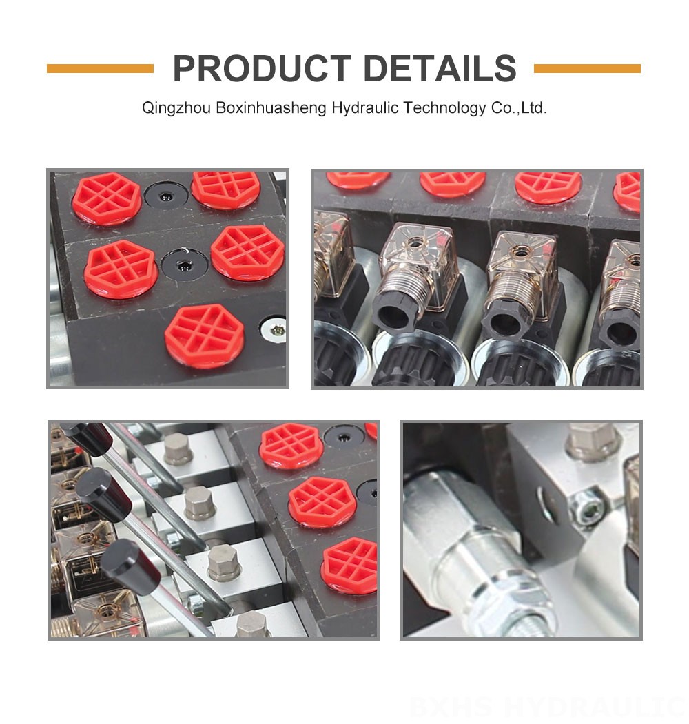 DCV58 Solenoid 6 Spool Sectional Directional Valve detailed image