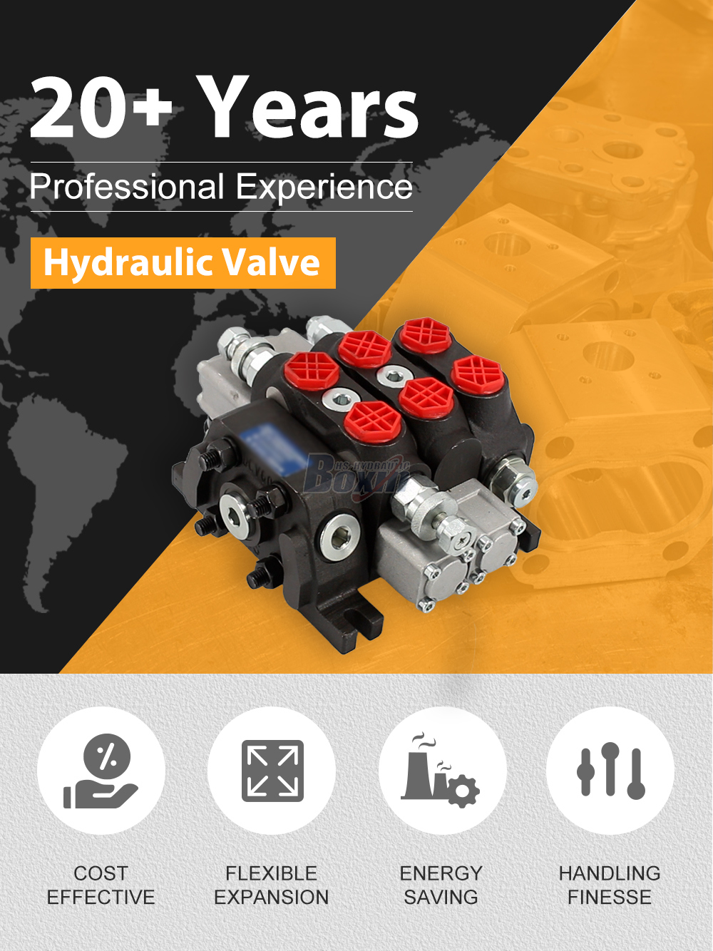 DCV60-FZJ Manual 2 Spool Sectional Directional Valve detailed image