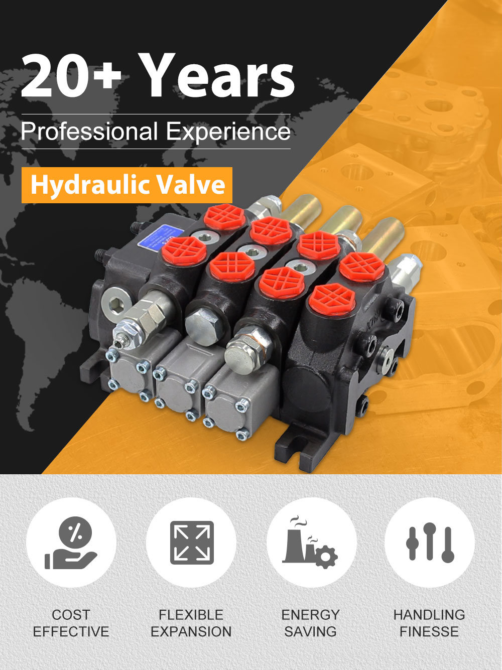 Hydraulic Breaker Valve 3-Spool Hydraulic Valve | DCV60 Model | Factory Direct & Customizable detailed image