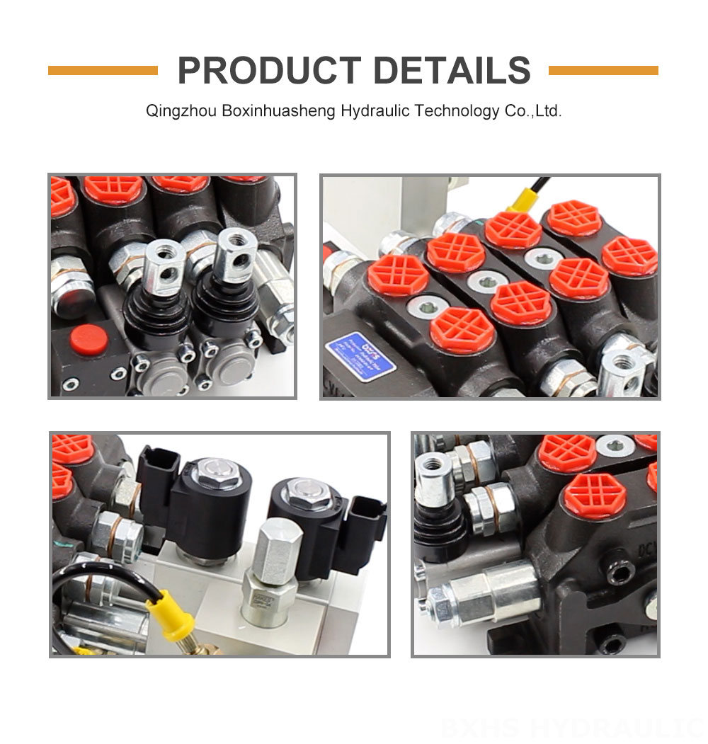 DCV60 Electro-hydraulic 2 Spool Sectional Directional Valve detailed image