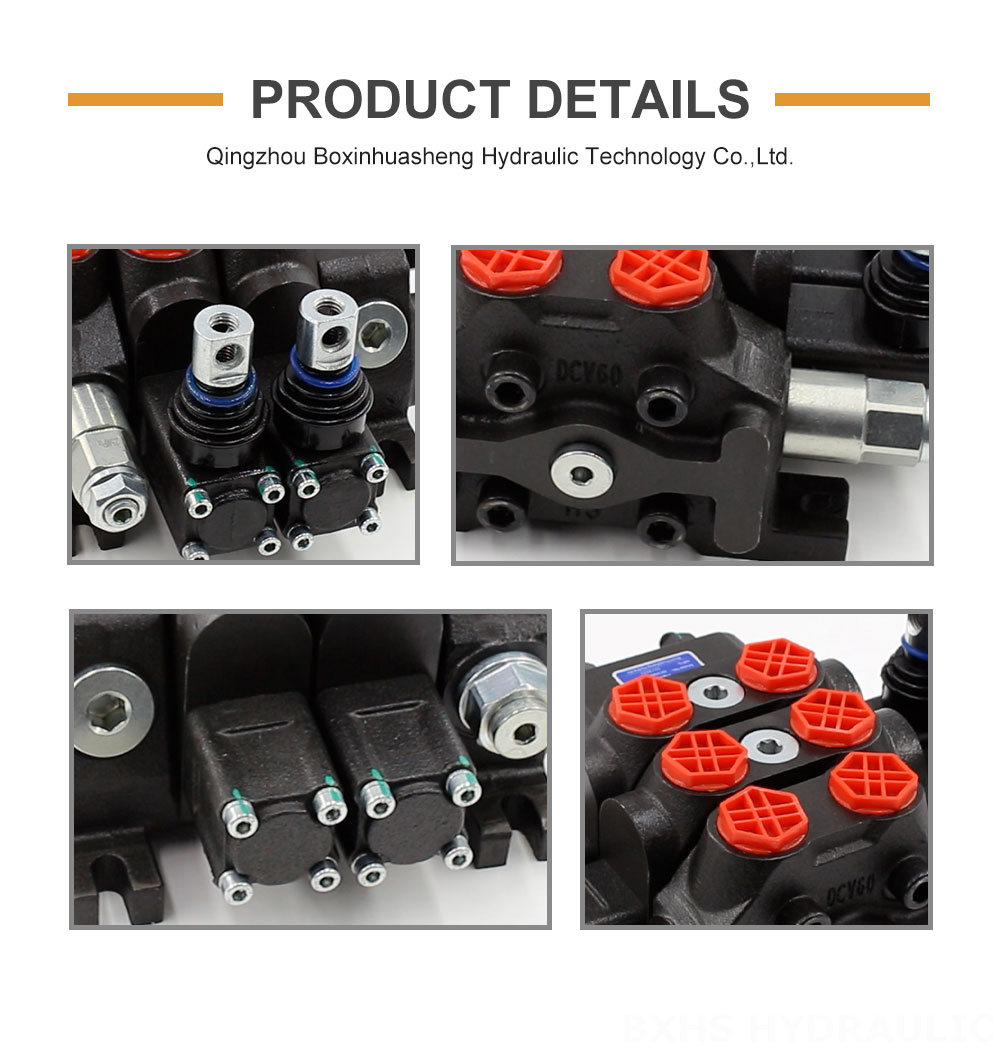 DCV60 Manual 2 Spool Sectional Directional Valve detailed image