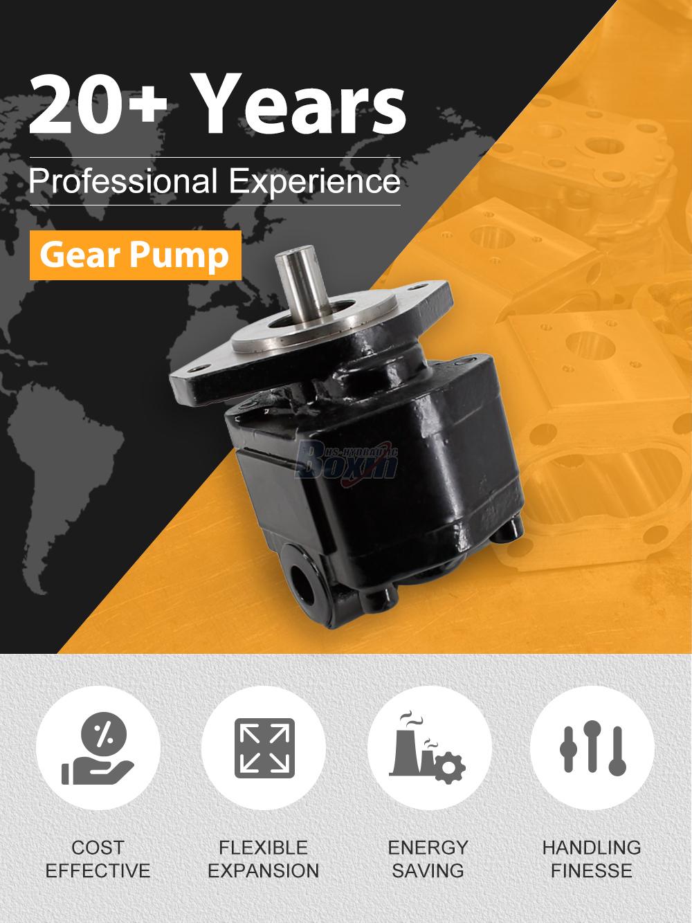 CBHS-FC25 25 cc/rev 20 MPa (2900 psi) Hydraulic Gear Pump detailed image