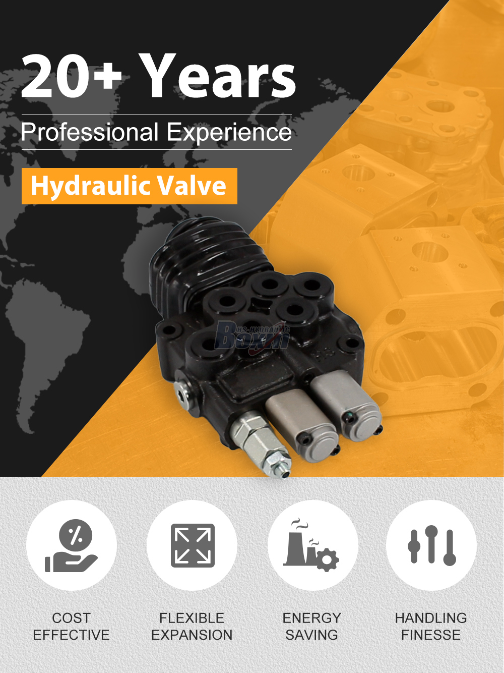 HS45 Joystick 2 Spool Monoblock Directional Valve detailed image