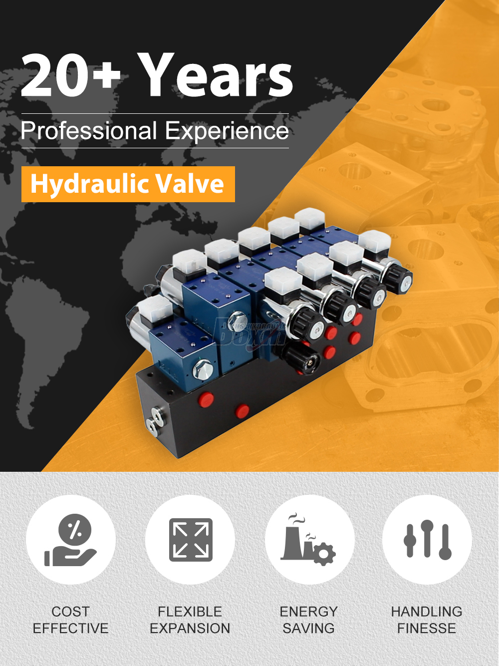 HSBS06 6 Spool Directional Valve for Hydraulic Systems detailed image