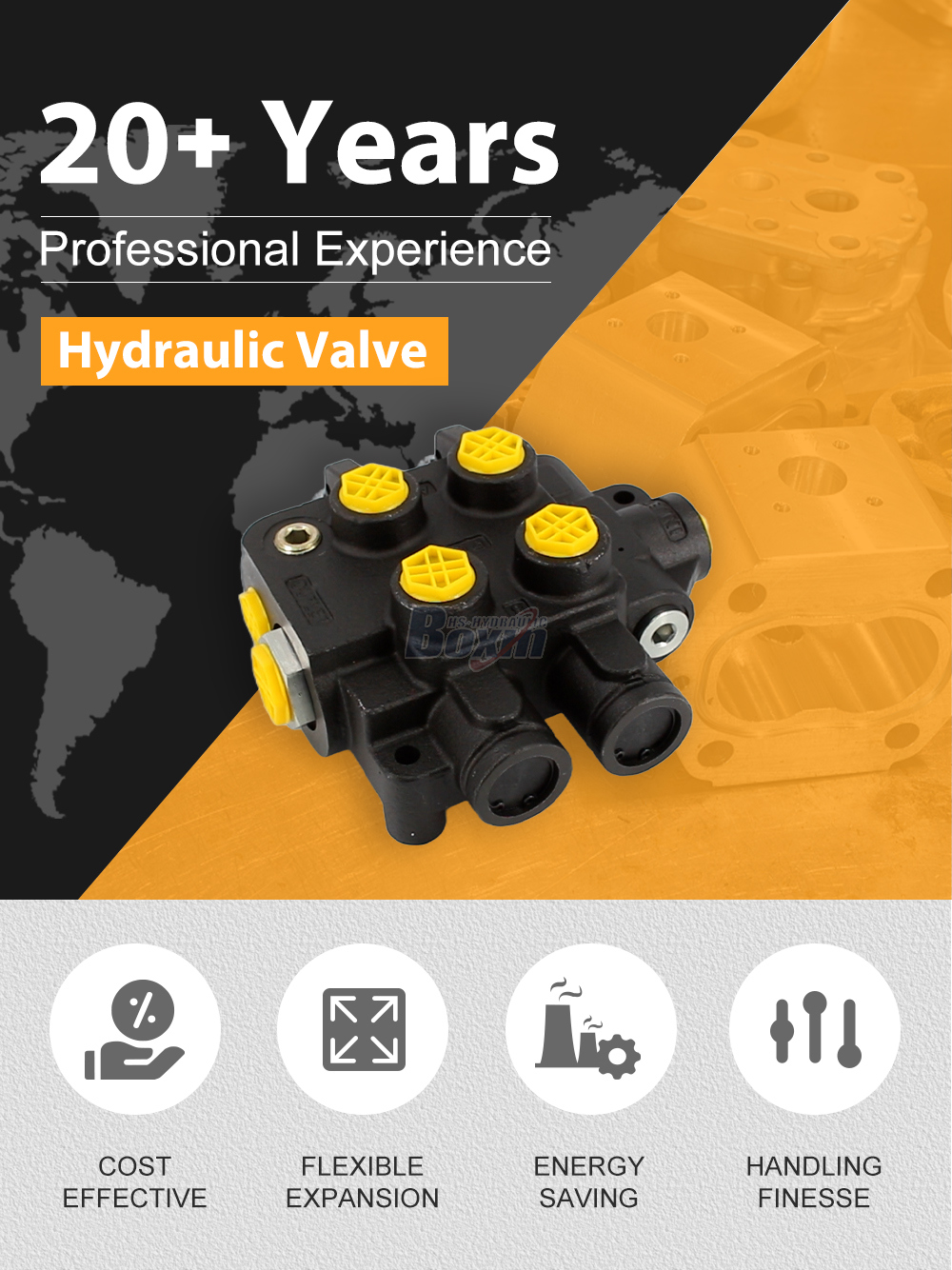 HSSP-2OT-J Manual Hydraulic Directional Control Valve 2 Spool detailed image