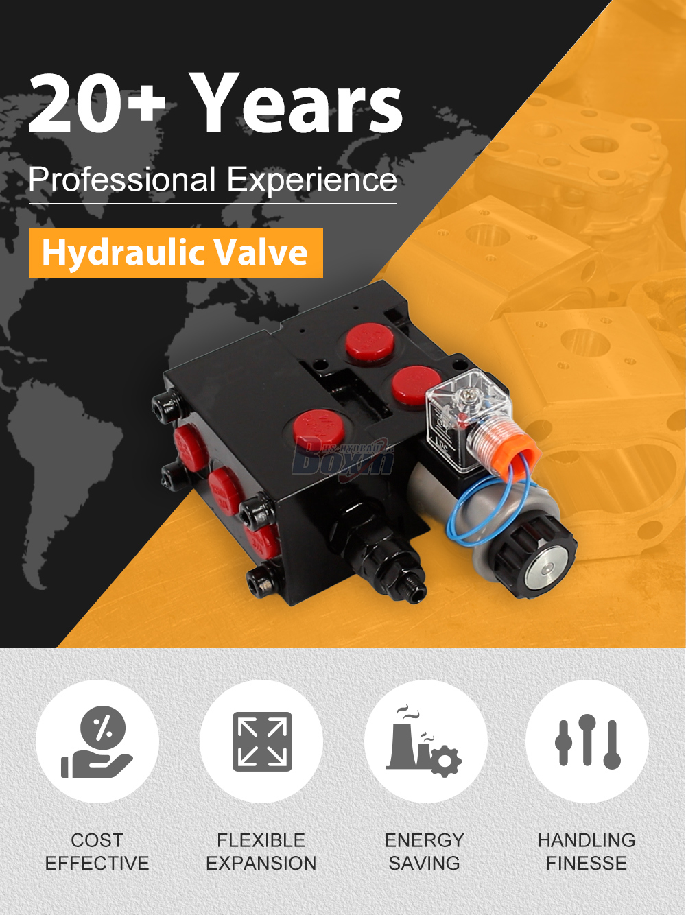 HSV06-AQF-2 Solenoid 2 Spool Flow Diverter Valve detailed image