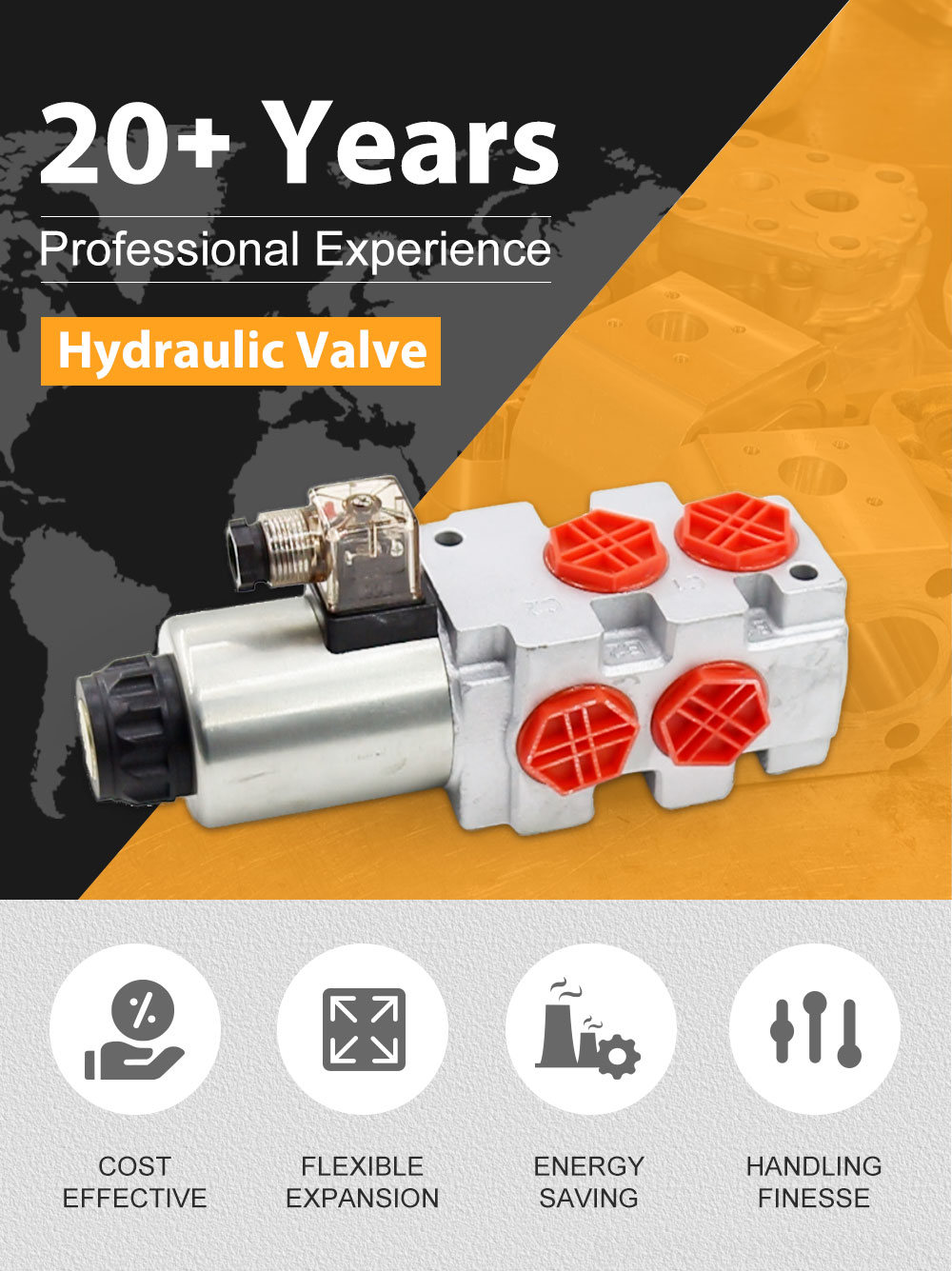 HSV09-DKL Solenoid 1 Spool Flow Diverter Valve detailed image
