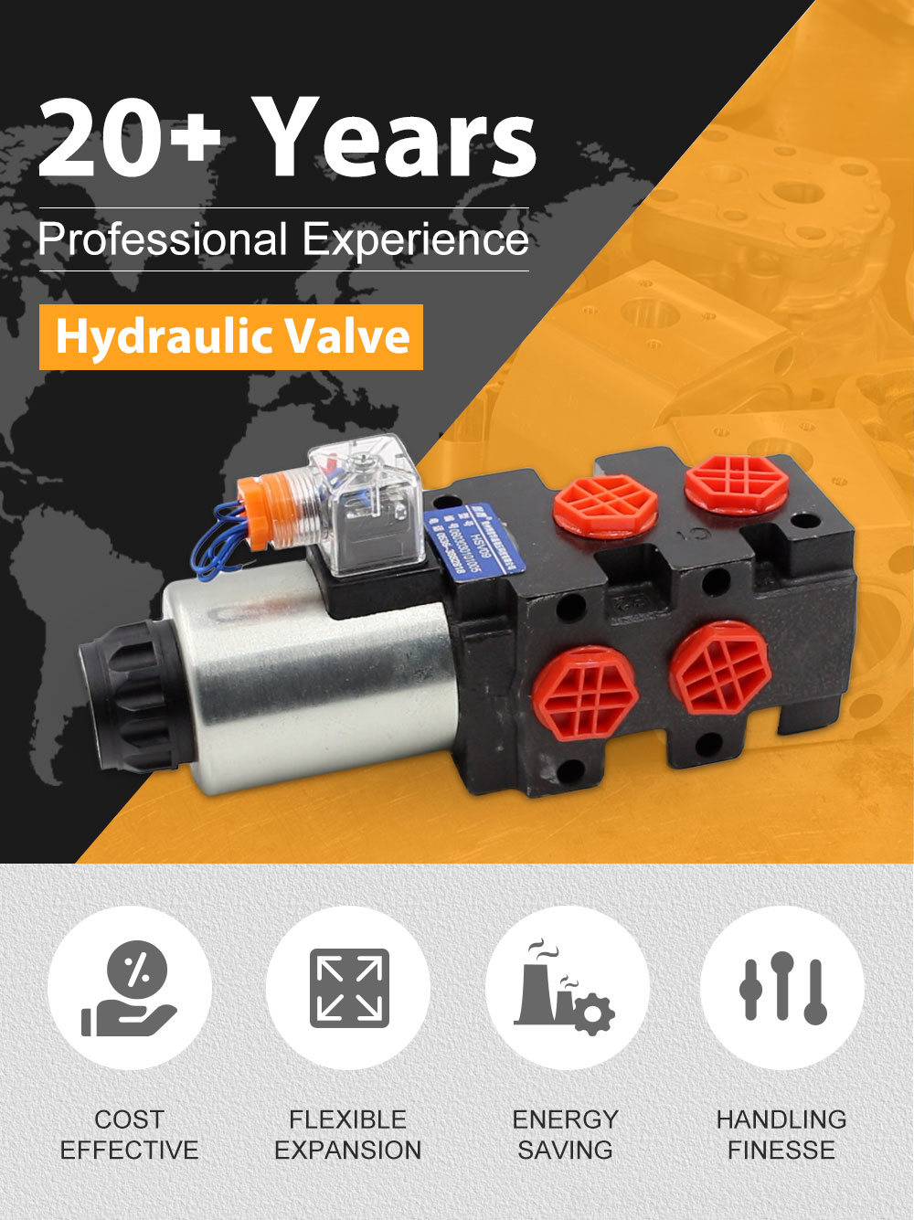 Hydraulic Control Valve Directional Manual Flow Diverter Valve - HSV09 Series | Wholesale & OEM detailed image