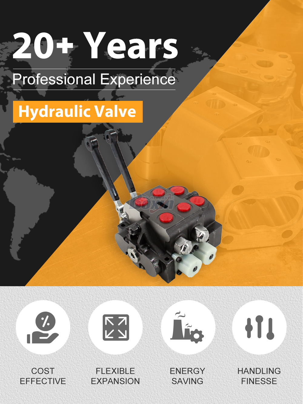 HSV20 Manual 2 Spool Sectional Directional Valve detailed image