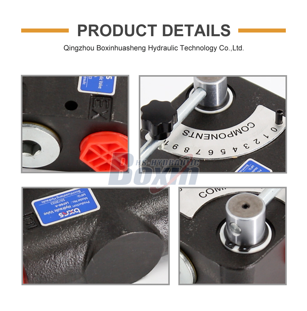 LKF60-WAQF Series Hydraulic Control Valve Single Spool Adjustable Flow detailed image