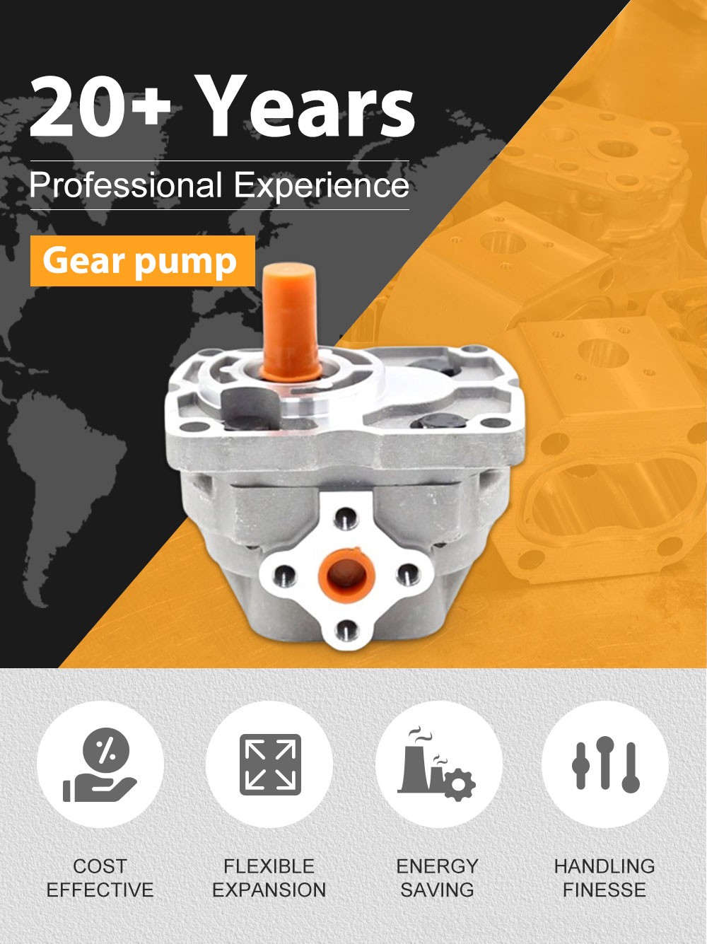 NSH10-M 10 cc/rev Hydraulic Gear Pump detailed image
