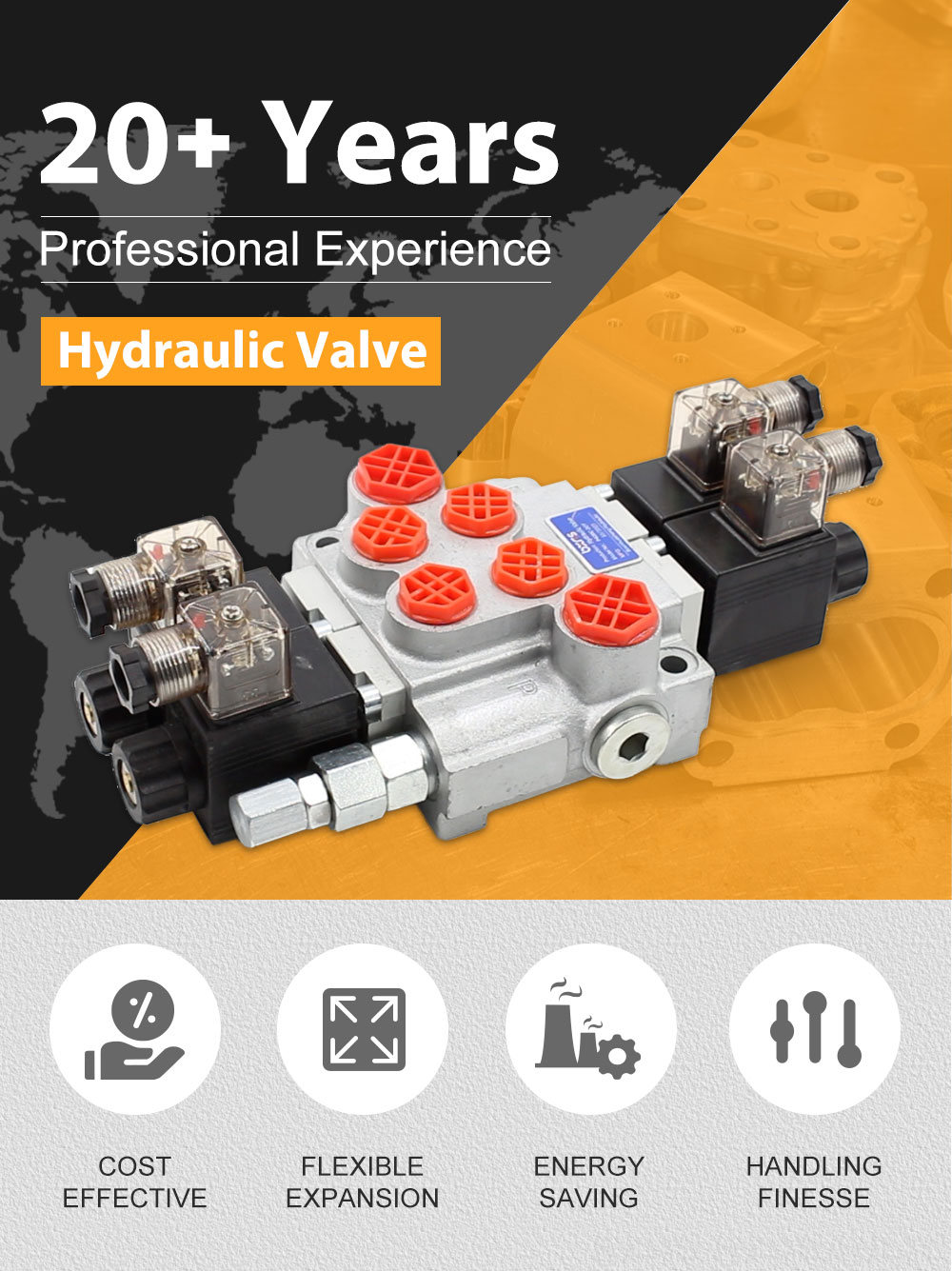P40-DKL Solenoid 2 Spool Monoblock Directional Valve detailed image