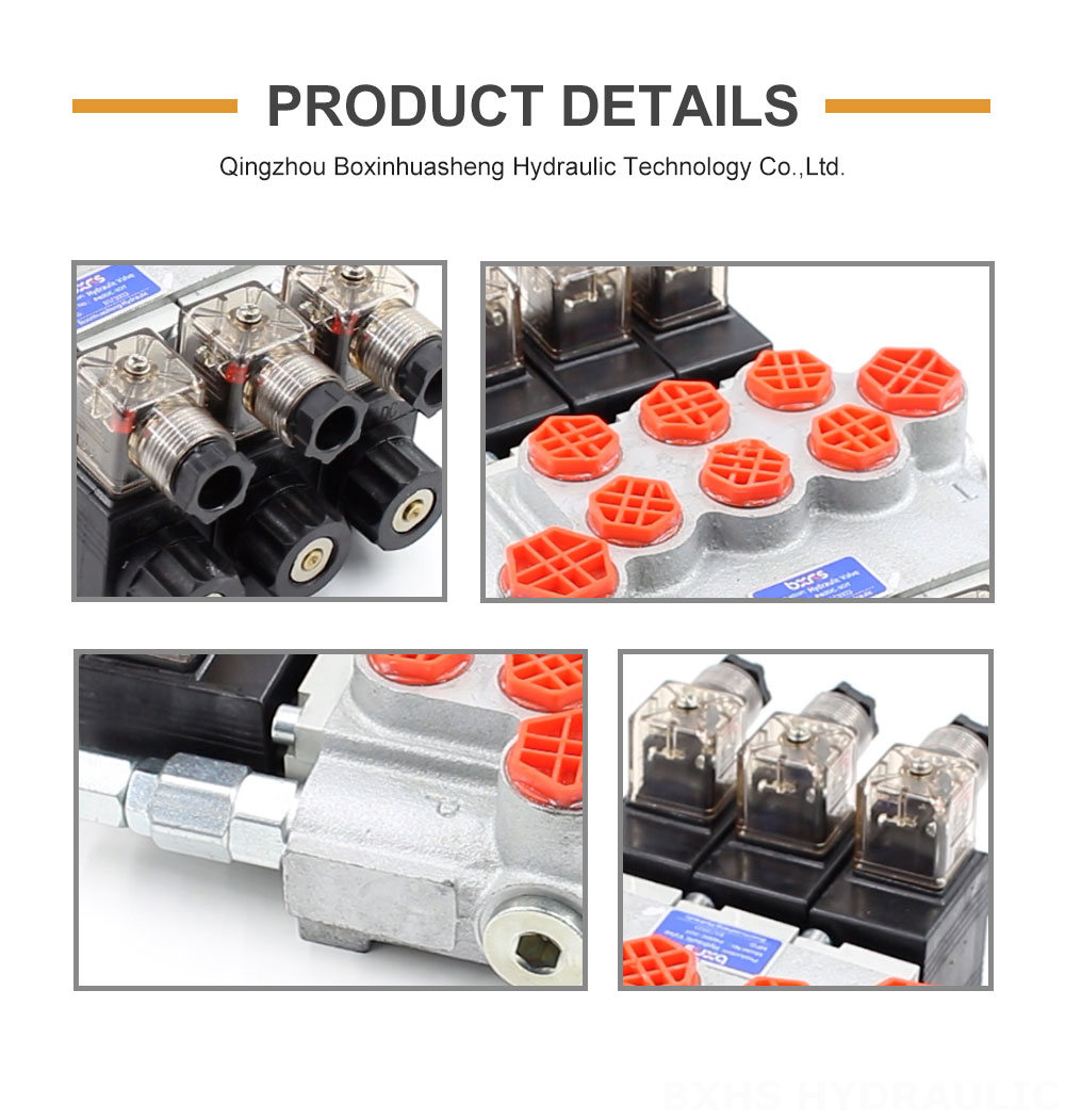 P40-DKL Solenoid 3 Spool Monoblock Directional Valve detailed image
