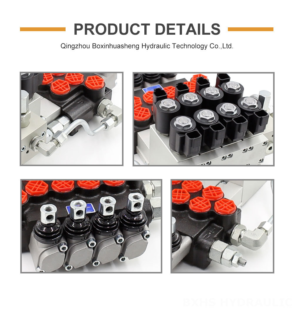 P40 Electro-hydraulic 4 Spool Monoblock Directional Valve detailed image