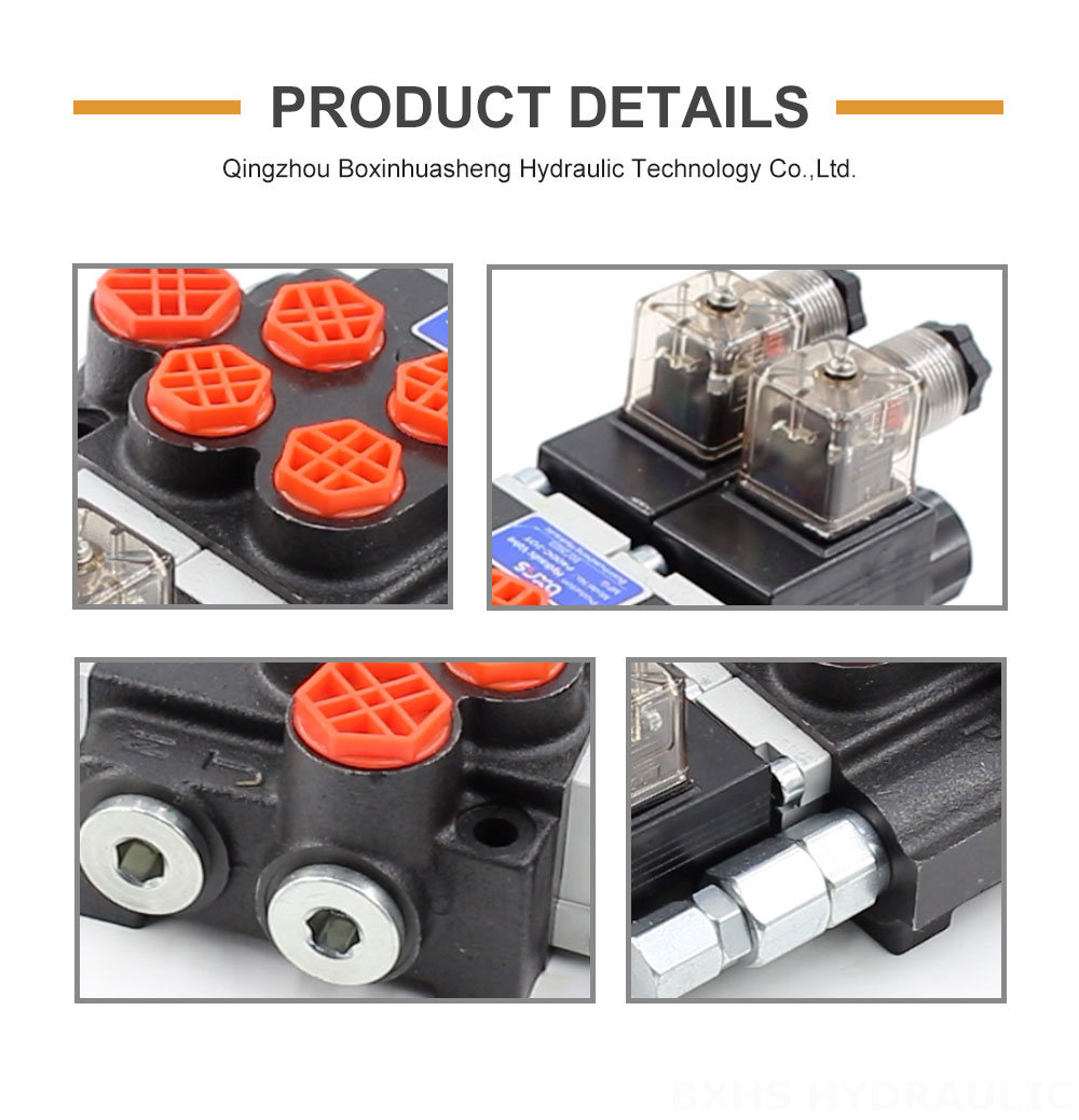 Control Valve For Hydraulic Breaker Hydraulic P40 Solenoid 2 Spool Monoblock Directional Valves detailed image
