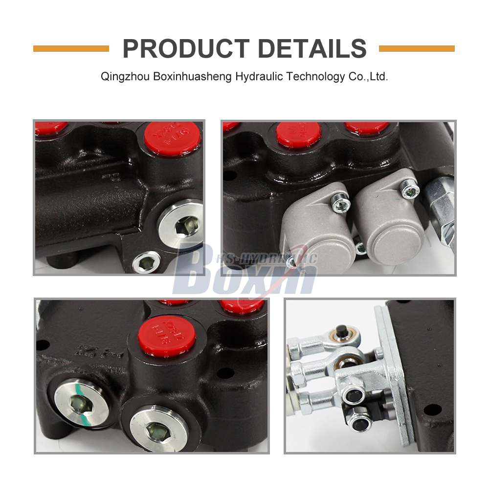 P80-U1-J2OT Joystick 2 Spool Monoblock Directional Valve detailed image