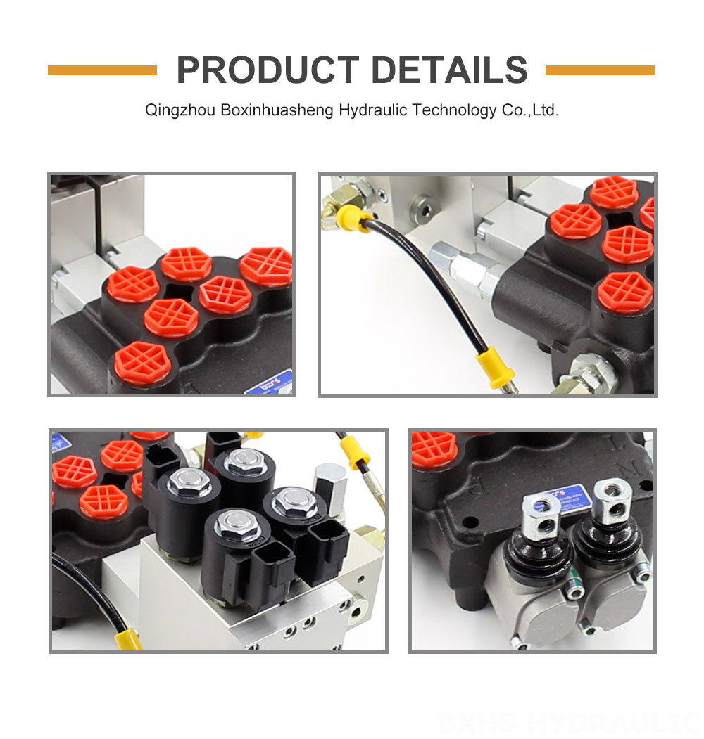 P80 Electro-hydraulic 2 Spool Monoblock Directional Valve detailed image