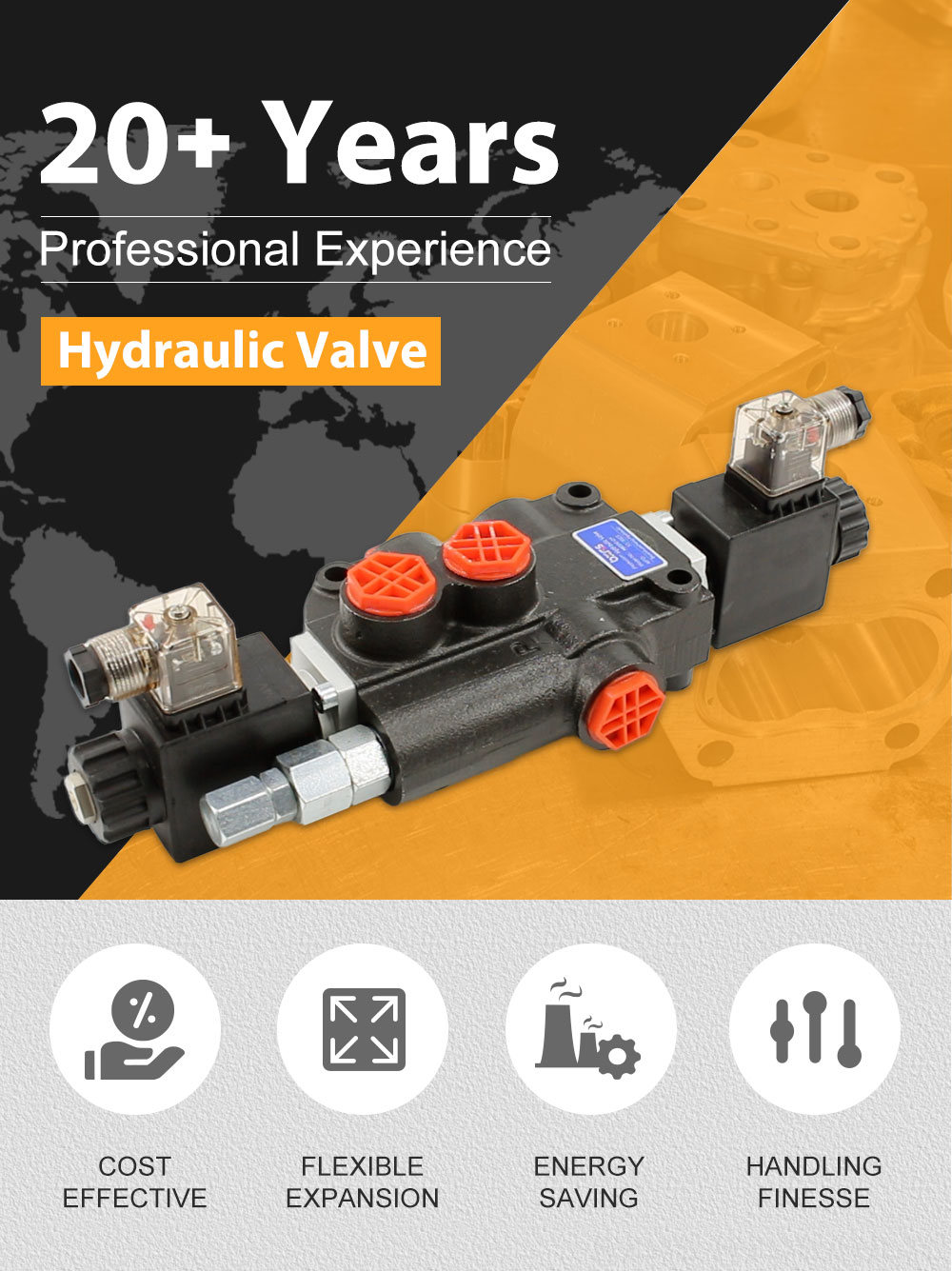 P80 Solenoid 1 Spool Monoblock Directional Valve detailed image