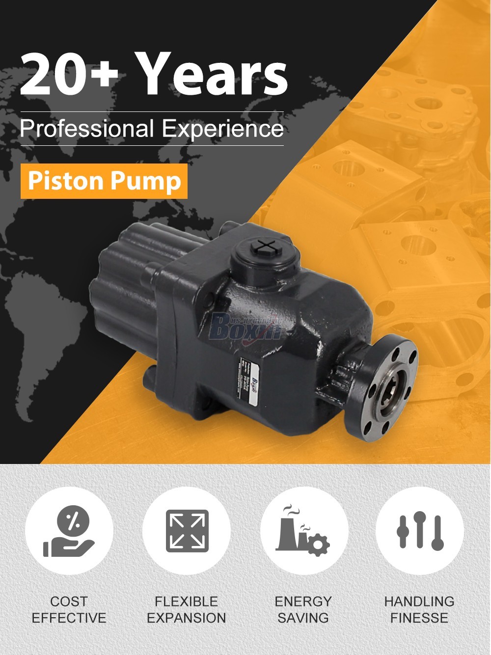 P9-80SK 80 cc/rev 25 MPa (3625 psi) Hydraulic Piston Pump detailed image
