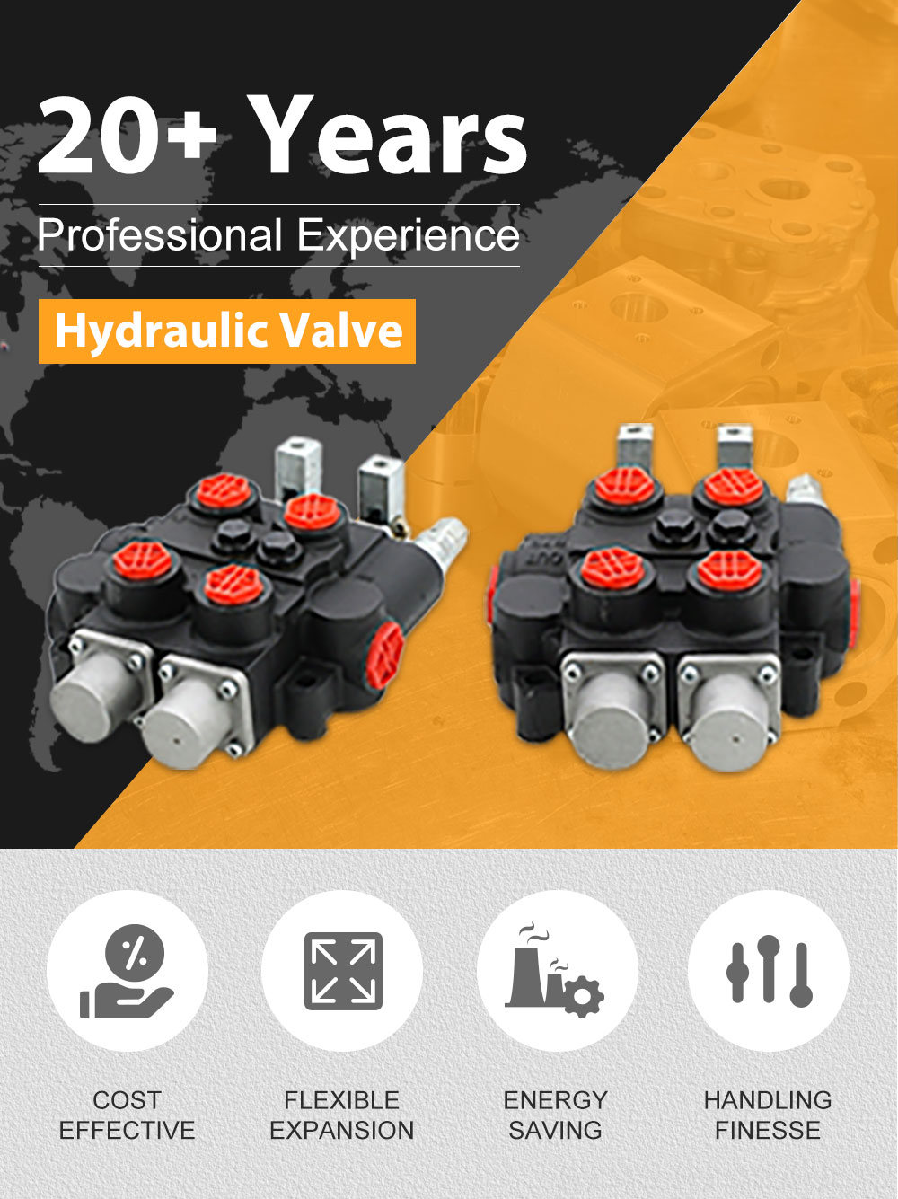 RD5200 Manual 2 Spool Hydraulic Control Valve detailed image