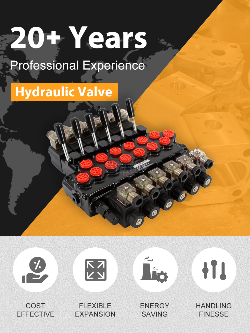 SD5-PG2 Solenoid 6 Spool Monoblock Directional Valve detailed image