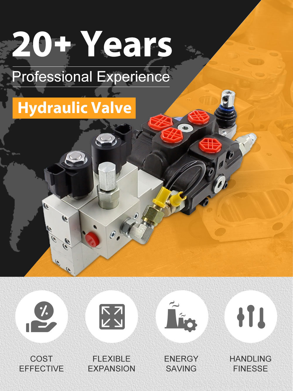 SD8 Electro-hydraulic 1 Spool Sectional Directional Valve detailed image