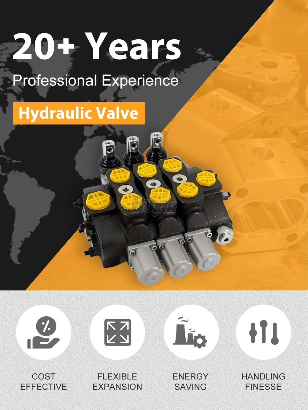 SD8 Manual 3 Spool Sectional Directional Valve detailed image