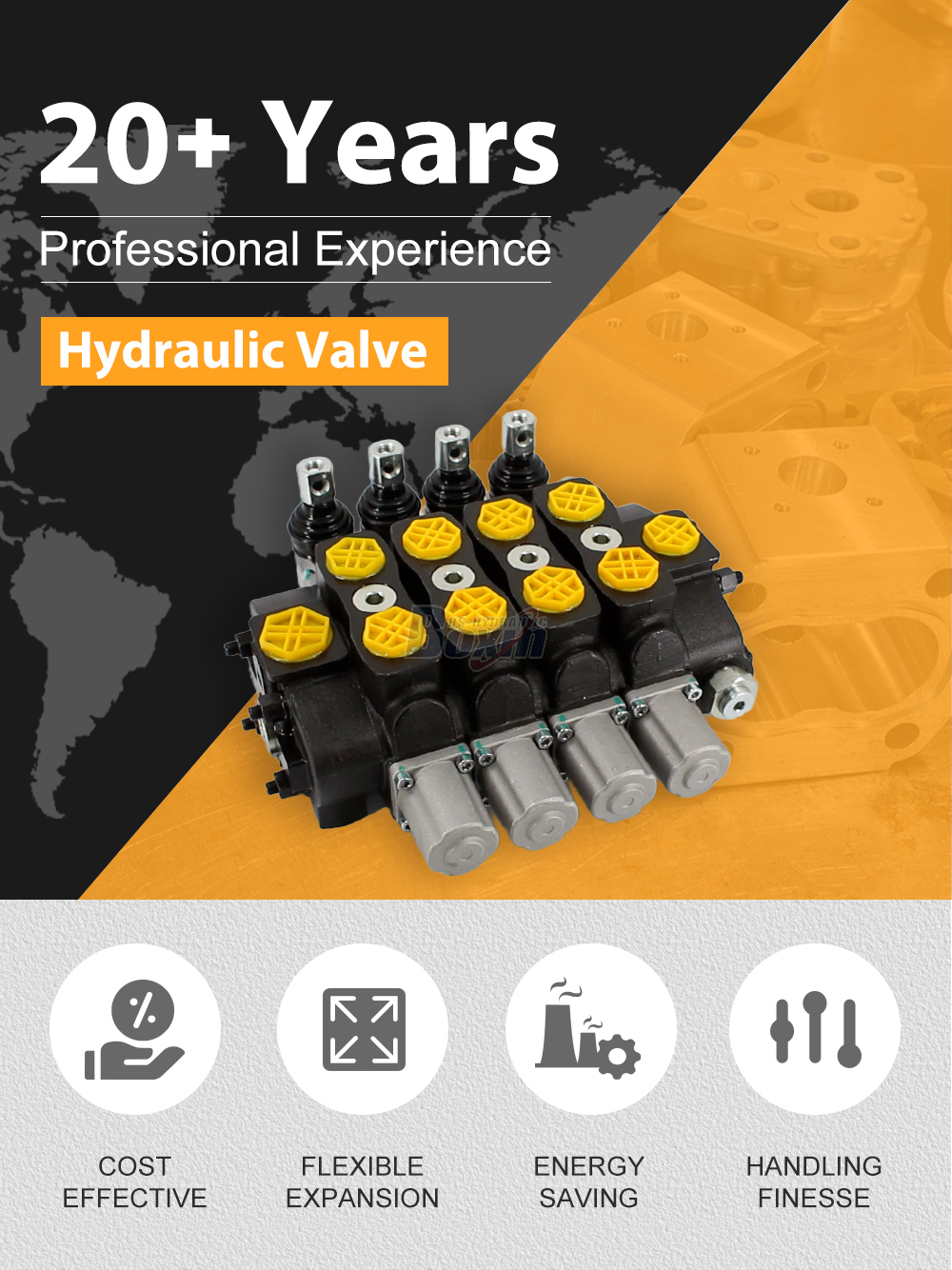 SD8 Manual 4 Spool Sectional Directional Valve detailed image
