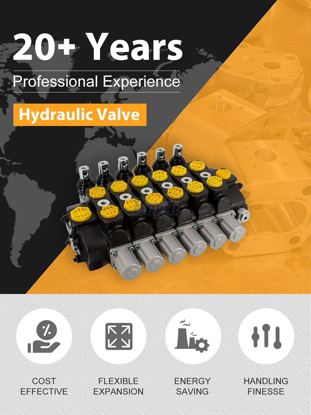 SD8 Manual 6 Spool Sectional Directional Valve detailed image