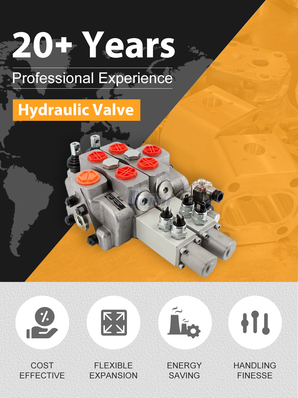 SDS180-PG2-2OTDD Manual 2 Spool Sectional Directional Valve detailed image