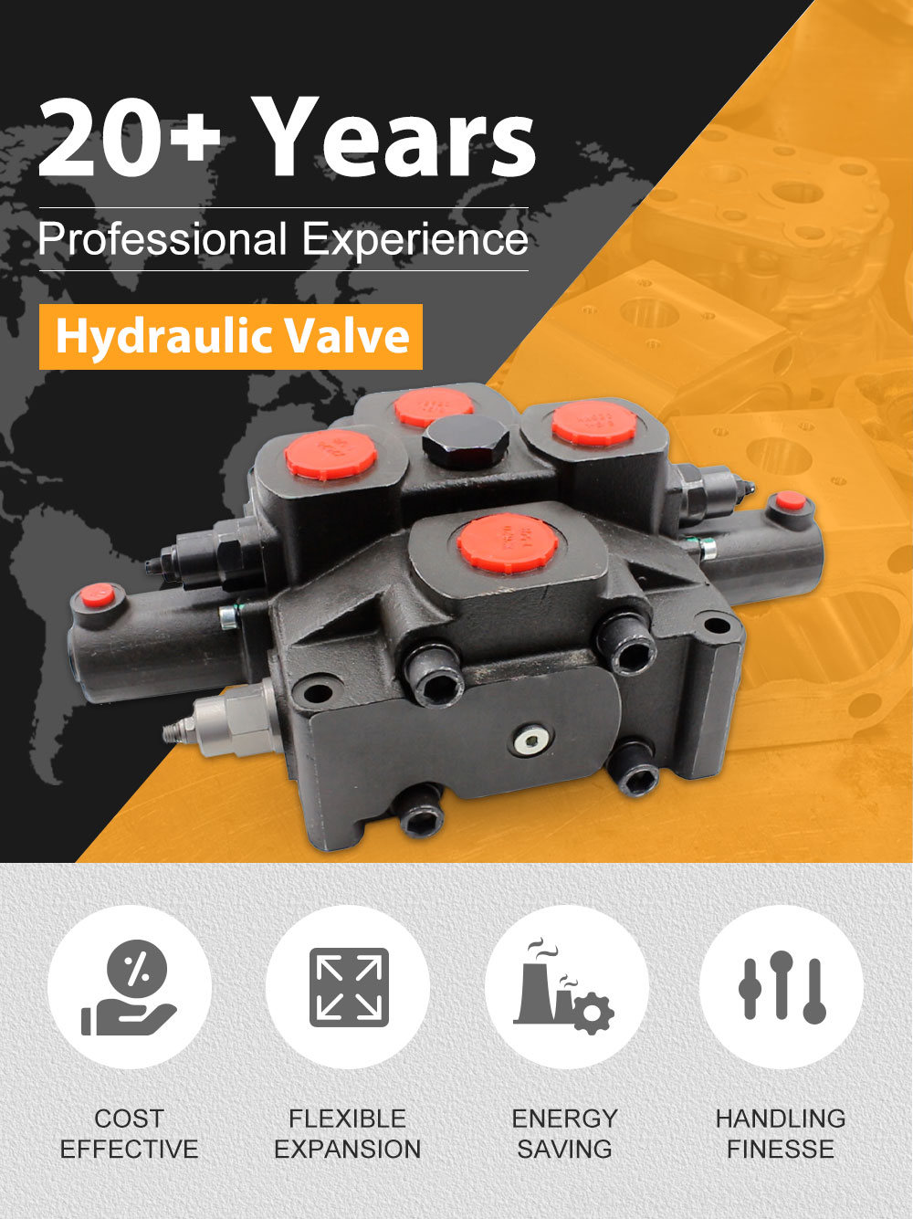 SDS380 Hydraulic 1 Spool Sectional Directional Valve detailed image