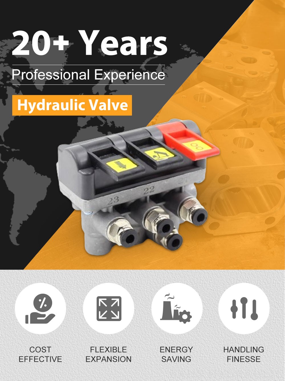 TC-4-TFLF Pneumatic 1 Spool Hydraulic Control Valve detailed image