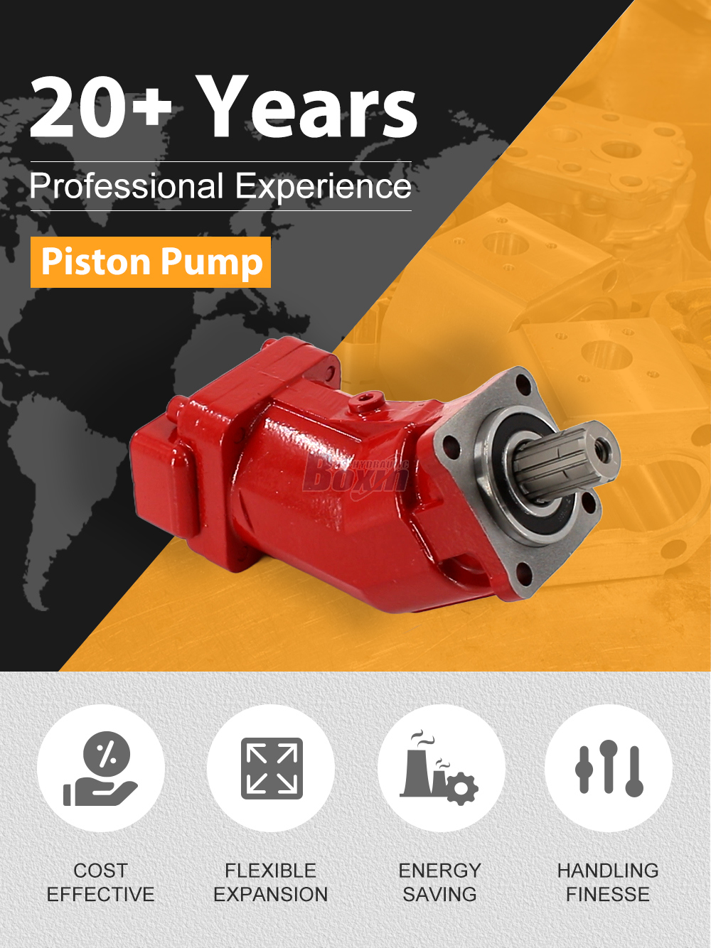 XPi-63L 63 cc/rev 38 MPa (5511 psi) Hydraulic Piston Pump detailed image