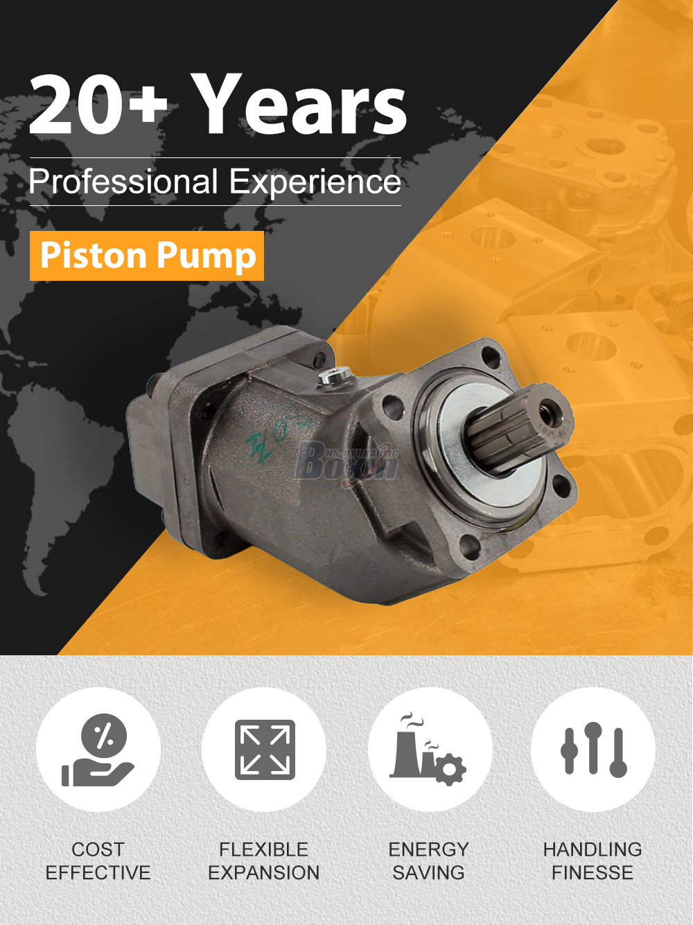 XPi-80L 80 cc/rev 38 MPa (5511 psi) Hydraulic Piston Pump detailed image